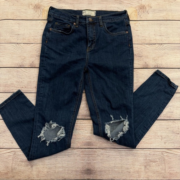 Free People Busted Knee Skinny Jeans - 28 - Picture 3 of 7